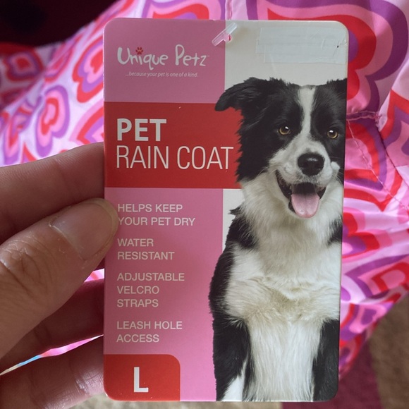 🆕UNIQUE PETZ:Dog Raincoat❤️Size L (Border Collie, Corgi, Australian Shepherd) - Picture 4 of 7